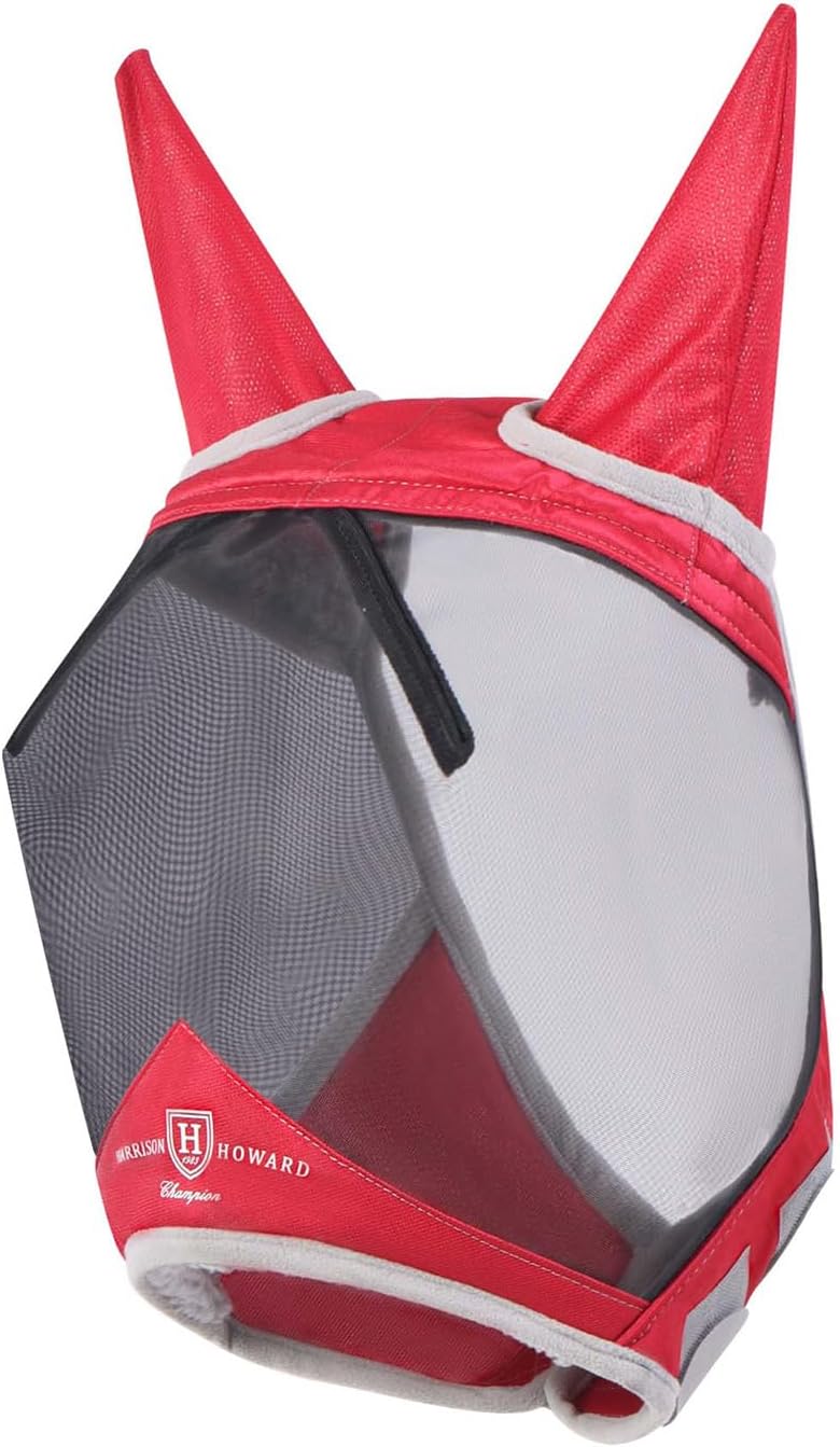 Harrison Howard CareMaster Pro Luminous Horse Fly Mask Large Eye Space Standard with Ears UV