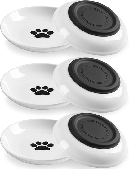 Cat Food Bowl,Healthy Ceramic Cat Bowls for Indoor Cats,Anti Whisker Fatigue Cats Dishes