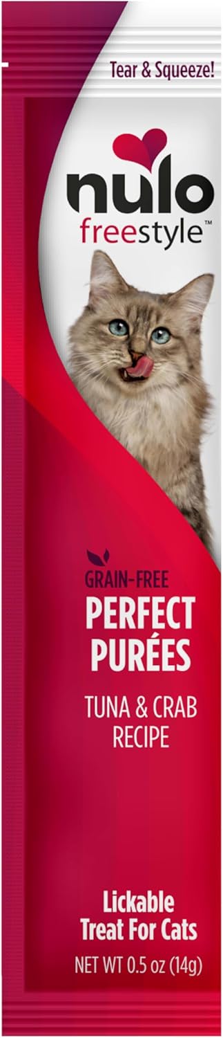 Nulo Freestyle Grain-Free Perfect Purees Premium Wet Cat Treats, Squeezable Meal Topper for