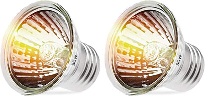 50W Reptile Heat Lamp Bulbs - UVA UVB Bulbs- Light Turtle Heat Lamp for Reptiles and Amphibian