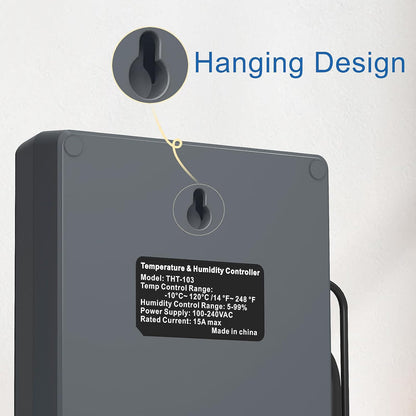 Digital Temperature Humidity Controller Pre-Wired Outlets for Mushroom, Reptile, Heating/Cooling On