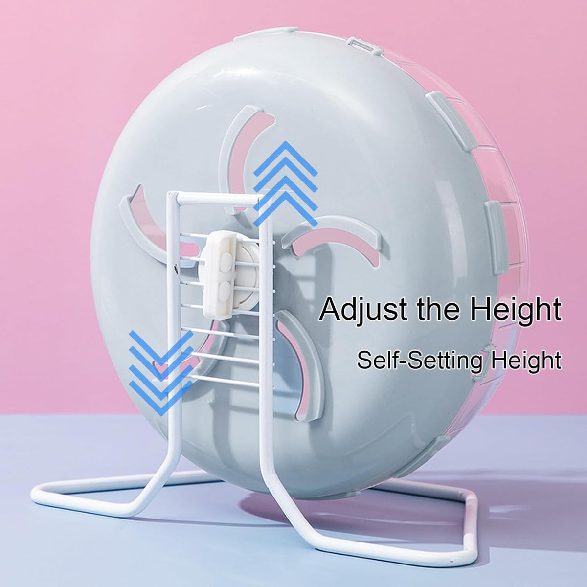 Jeeone Silent Hamster Wheel 7 inch, Hamster Exercise Wheel, Height-Adjustable Hamster Wheel Cage