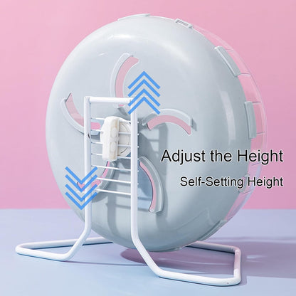 Jeeone Silent Hamster Wheel 7 inch, Hamster Exercise Wheel, Height-Adjustable Hamster Wheel Cage