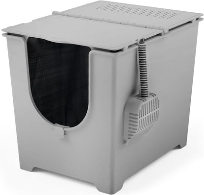 Modkat® Flip Litter Box, Front-Entry, Full Height Seamless Base, Reusable Litter Liner, Sifting