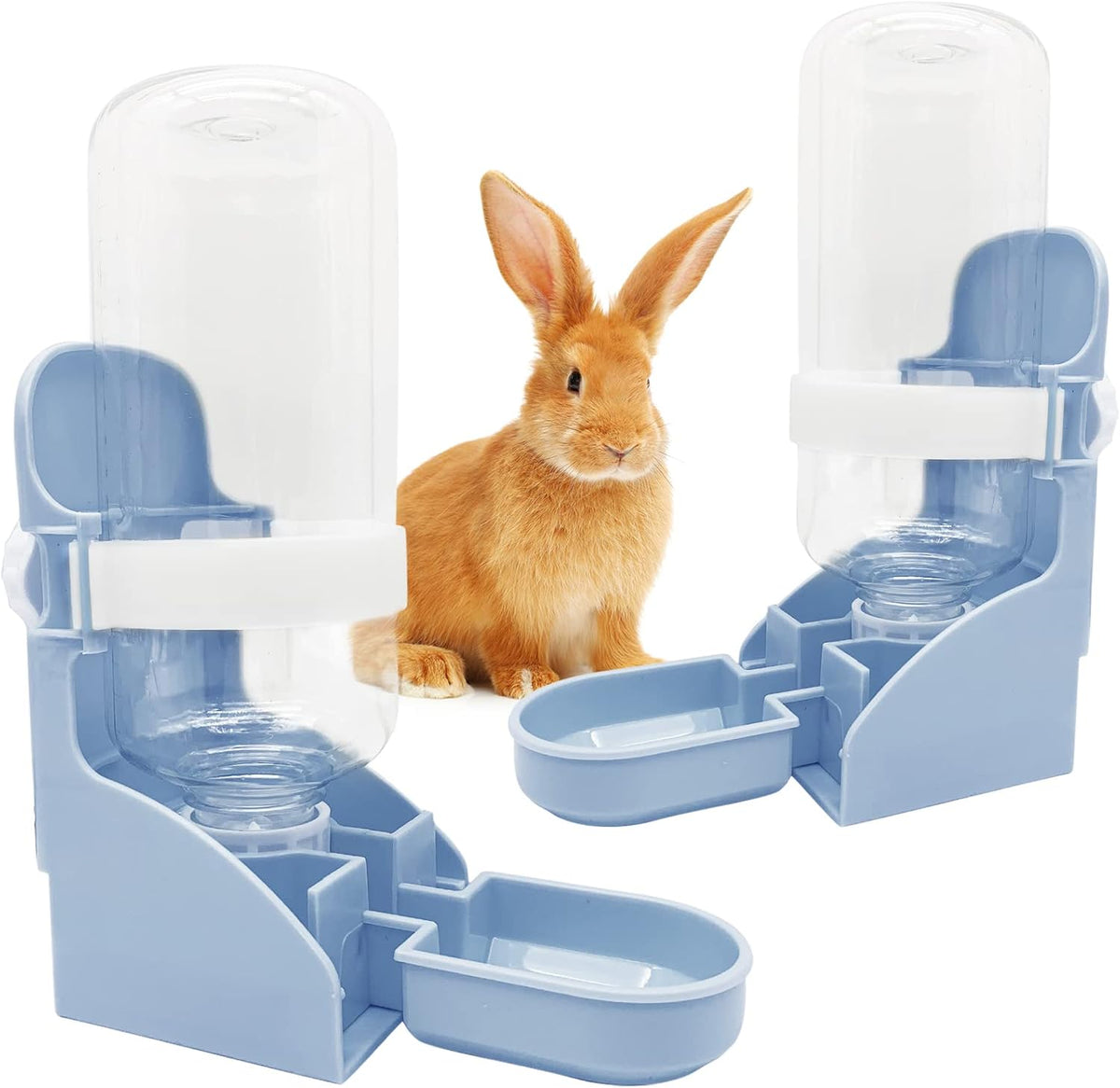 kathson Rabbit Water Bottle, 17oz Hanging Water Fountain Automatic Dispenser No Leak WaterFeeder