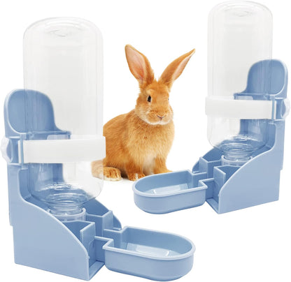 kathson Rabbit Water Bottle, 17oz Hanging Water Fountain Automatic Dispenser No Leak WaterFeeder