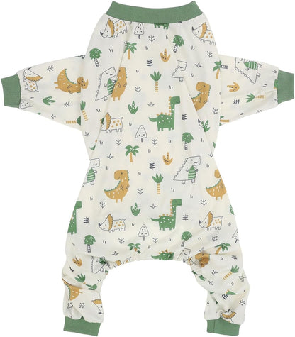 HDE Dog Pajamas One Piece Jammies Jumpsuit Pet Clothes Outfit Stretchy Lightweight Comfy Shirt Pjs