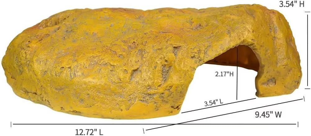 Reptile Hide Snake Cave Large Simulation Stone Resin Hideout Leopard Gecko Lizard Tank Accessories