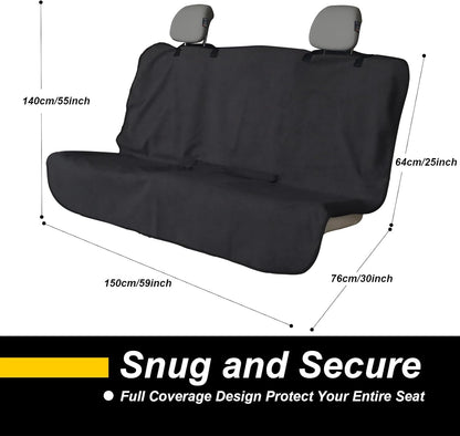 Back Seat Cover for Car Trucks Van SUV,Waterproof Rear Bench Towel Seat Covers for Dogs and