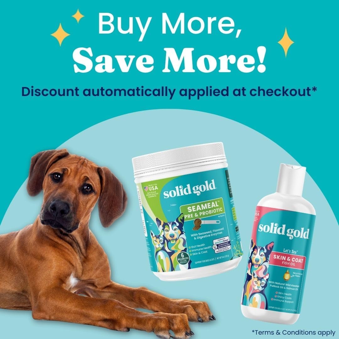 Solid Gold SeaMeal Cat Probiotic & Dog Probiotics for Digestive Health - Kelp Powder Dog & Cat