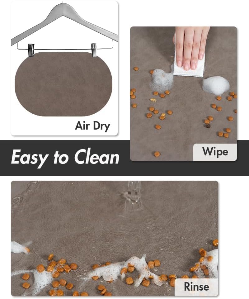 Absorbent Dog Food Mat-Dog Mat for Food and Water Bowl, Quick Dry Pet Food Mat, No Stains Dog