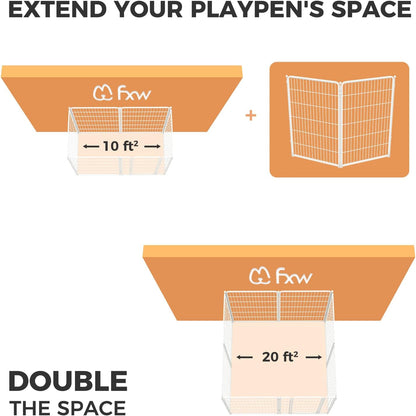 FXW Homeplus Unleashed Indoor Dog Playpen - Stress-Free and Safe Play, Heavy Duty 45 Inch 2 Wire
