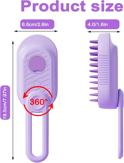Cat Steam Brush for Shedding, 2025 New 4 in 1 Rechargeable Steam Pet Brushes for Cats & Dogs