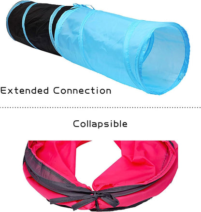 iCAGY Foldable Spiral Cat Tunnel - Indoor Toy for Small Cats, Kittens, and Rabbits - Tube for