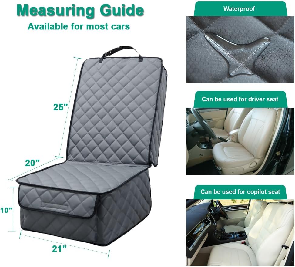 Waterproof Front Seat Cover Dog Car Seat Covers Nonslip and Full Protection with Side Flaps Fits