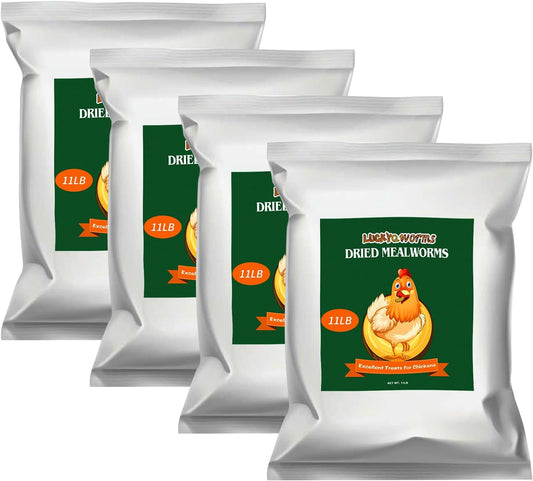 Bulk Dried Mealworms, High-Protein Dried Mealworms 44Lbs, 100% Non-GMO Mealworm Treats for Birds