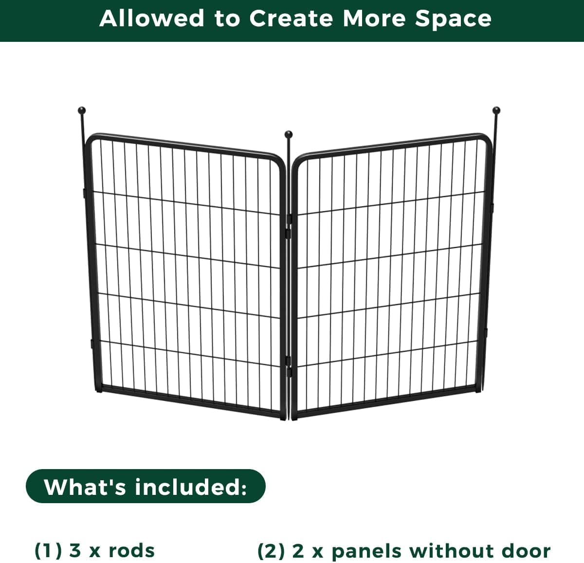 FXW Rollick Unleashed Dog Playpen for Indoor, Yard, RV Camping, 40 inch 2 Panels for Medium and