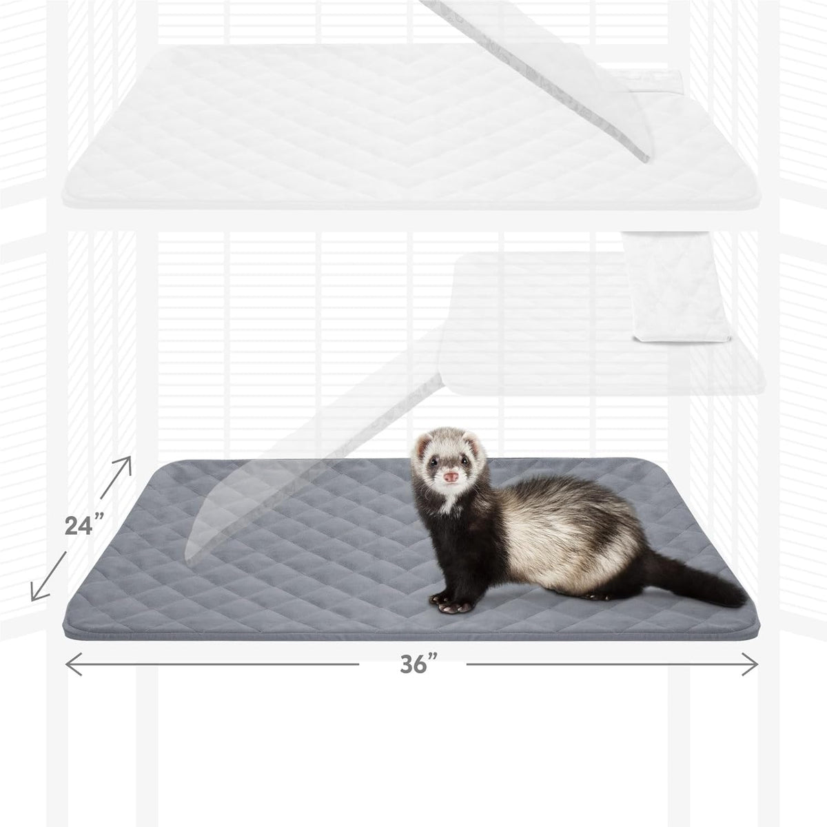 Paw Inspired Fitted Fleece Liner for Ferret Nation, Critter Nation Cage for Ferrets, Rats