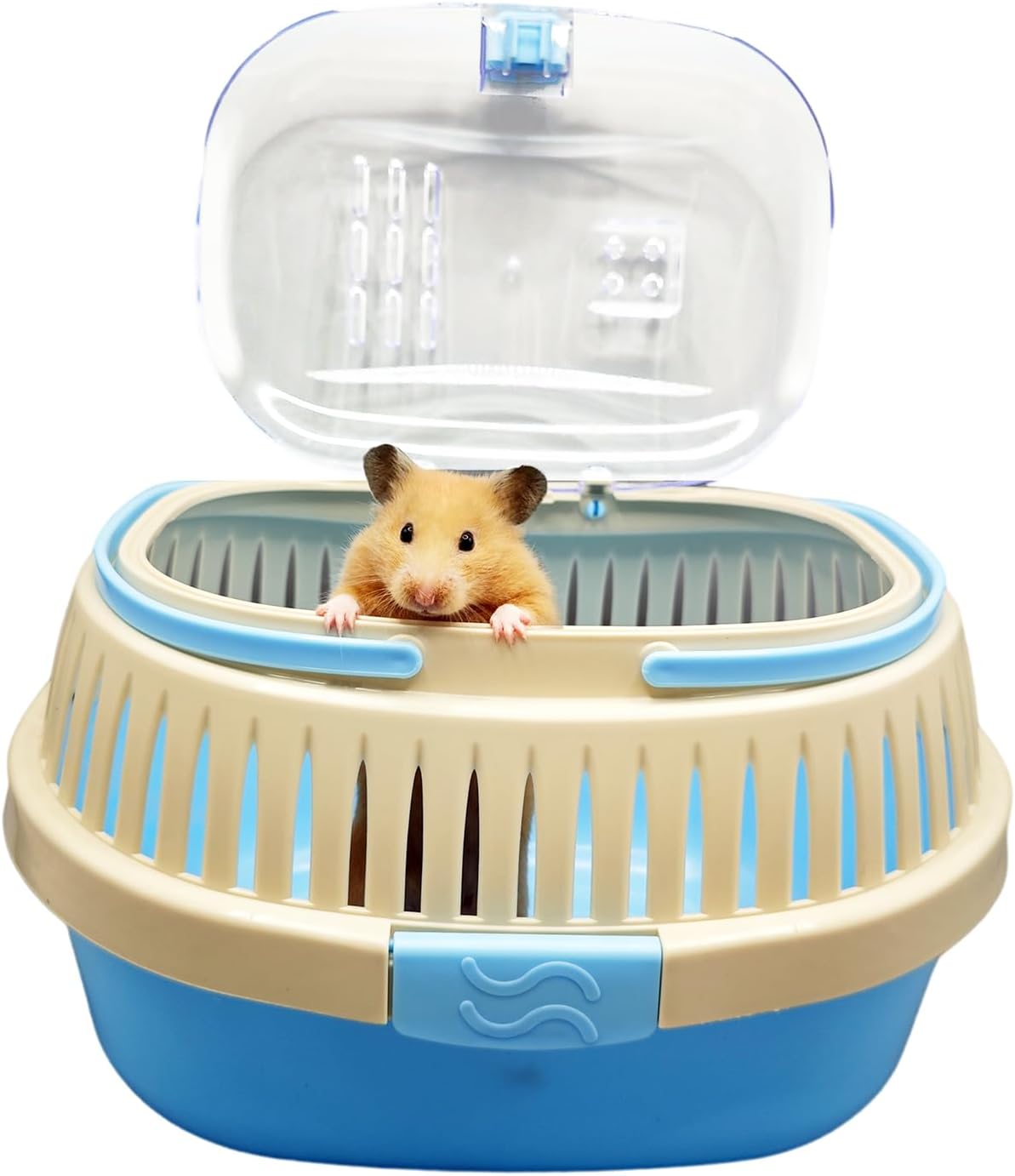 Hamster Carrier Guinea Pig Carrier 13 X 11 X 8 In Portable Hamster Travel Cage with Ventilation