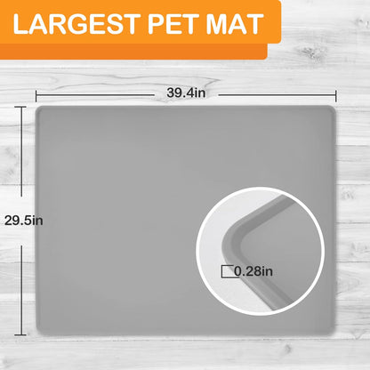 KVK Pet Food Mat Pet Feeding Mat Silicone Placemat for Dog and Cat Food Water Bowl Dog Food Mats