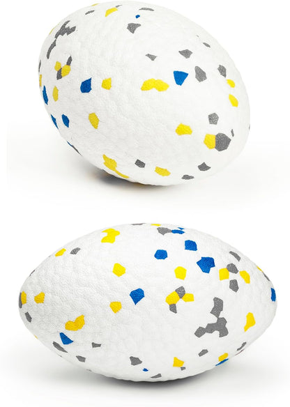 4.72" Indestructible Large Rugby Balls for Aggressive Chewers Durable Olive Bouncy Interactive
