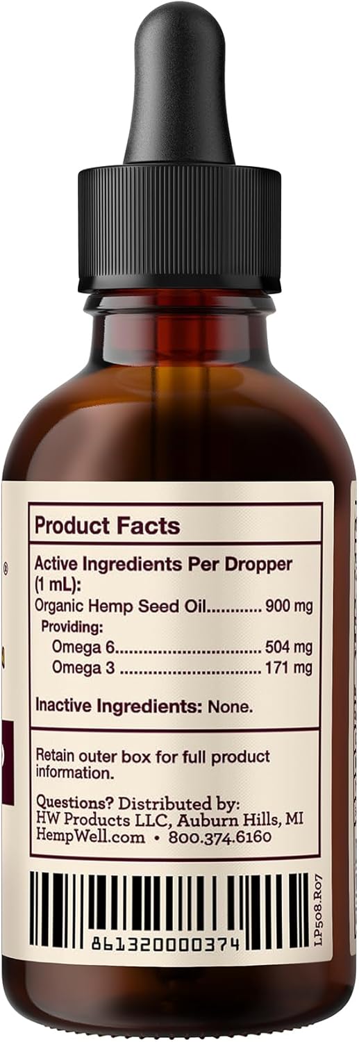Organic Hemp Well Bird Hemp Oil – 2 Ounces. Parrot, Parakeet, Cockatiel and All Birds for