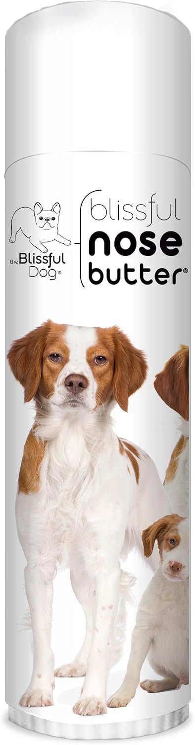 The Blissful Dog Brittany Spaniel Nose Butter for Dry, Cracked Skin, Lick-Safe Dog Nose Balm with