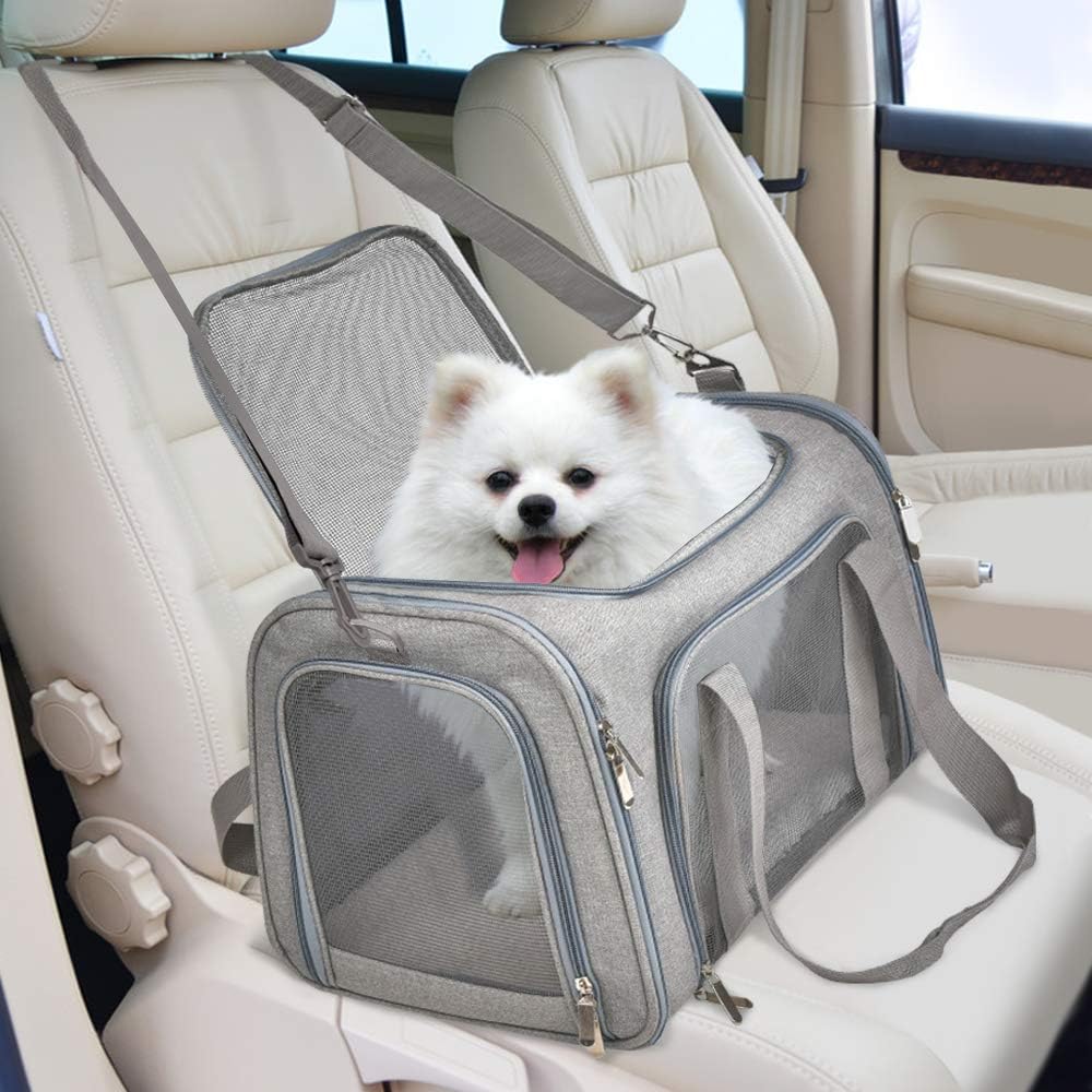 Large Dog Cat Carriers Puppies up to 25Lbs, Big Dog Carrier Soft Sided, Collapsible Travel Puppy