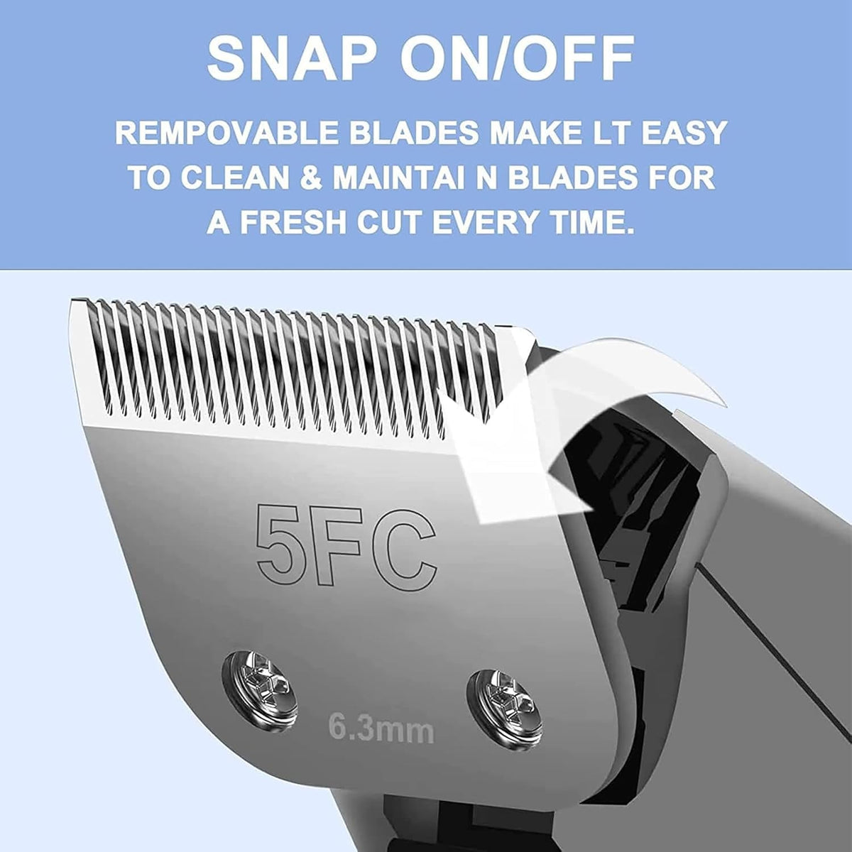 4pcs Dog Grooming Blades Compatible with Andis Dog Clippers,Detachable Ceramic Blade & Stainless