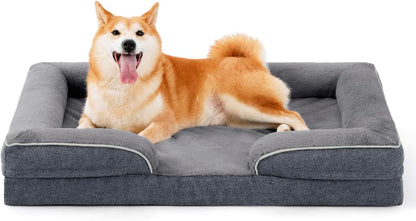 MADE 4 PETS Orthopedic Dog Bed for Large Dogs, Supportive Foam Big Large Pet Bed Sofa with Washable