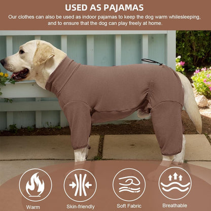 Dog Pyjamas PJS Sweater Clothes and Home Clothing Suitable for Medium to Large Breeds of Dogs, Dog