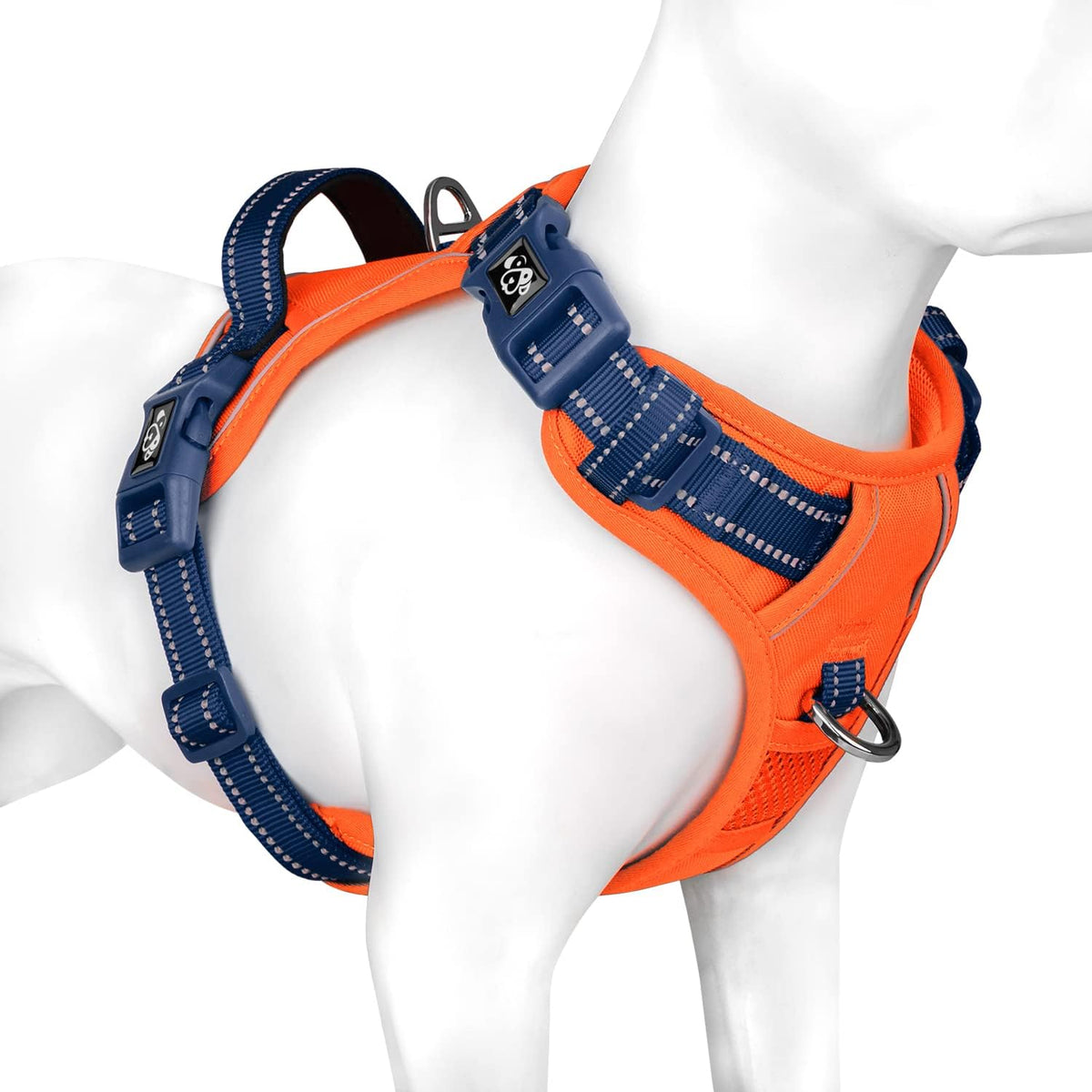 PHOEPET No Pull Dog Harness, Unique Colors Reflective Adjustable Dog Vest, with Soft Training