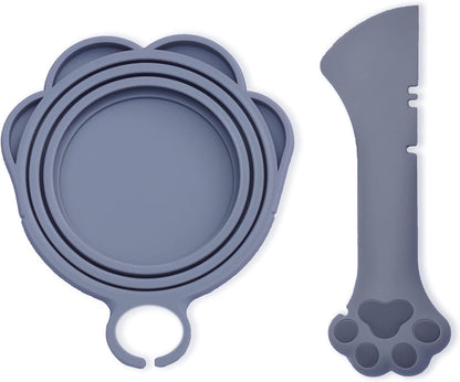 Meow&Woof Cover for Pet Can Food/Cat Wet Food Spoon/Lid for Dog Cans/Cute Paw Shape One Lid One