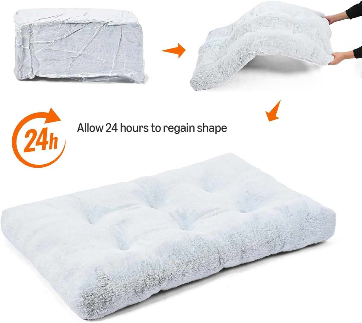 Amazon Basics Large Dog Bed for Crate, Washable Large Dog Mat for Pet Kennel, Anti-Slip, Cama para