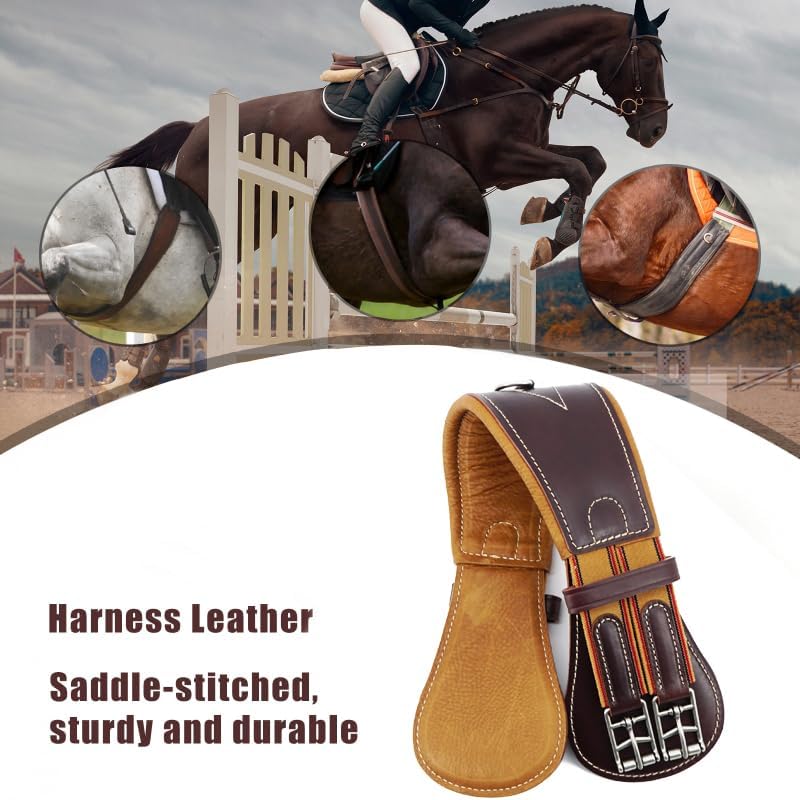 Jeereal English Dressage Girths,Breathable Horse Girth for English Saddle,Premium Equestrean