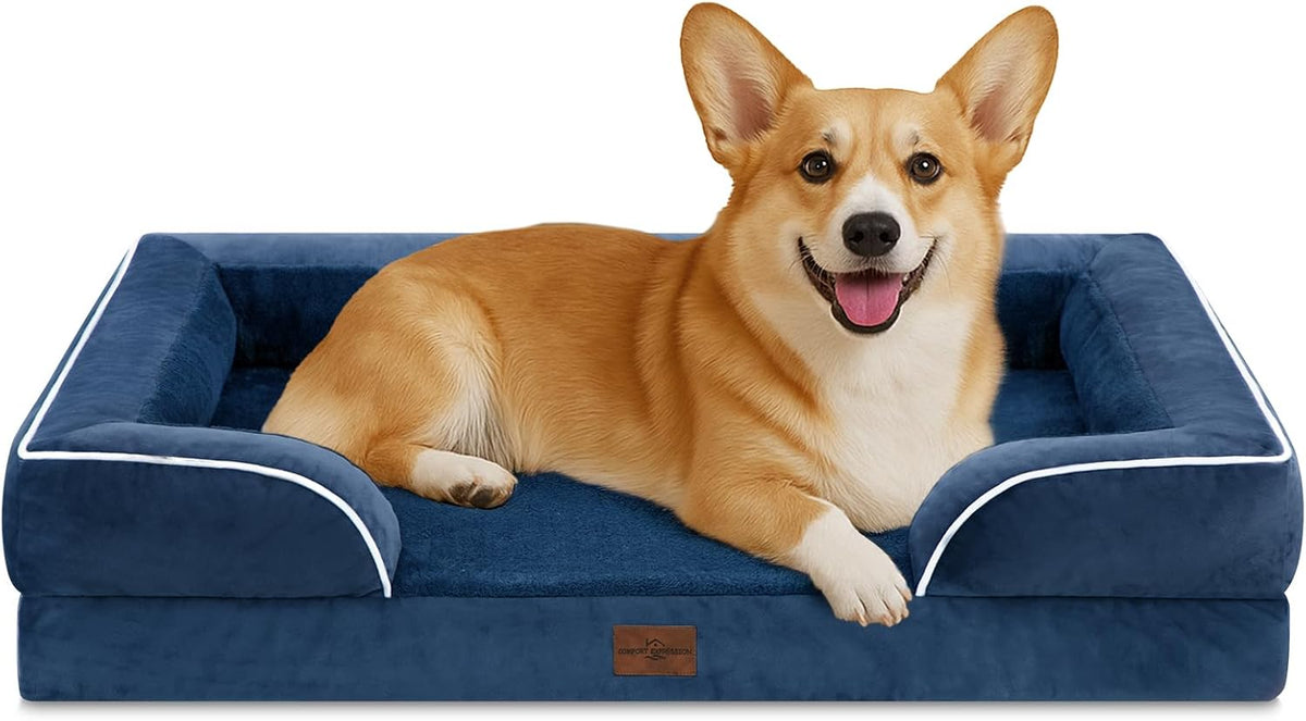 Comfort Expression Medium Dog Beds Waterproof Orthopedic Foam Dog Sofa Beds for Medium Large Dogs