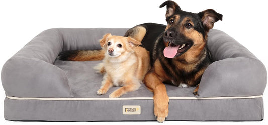 Chester XX-Large Dog Bed - Orthopedic Memory Foam Mattress, Calming Couch Bed, Wall Rim Pillow
