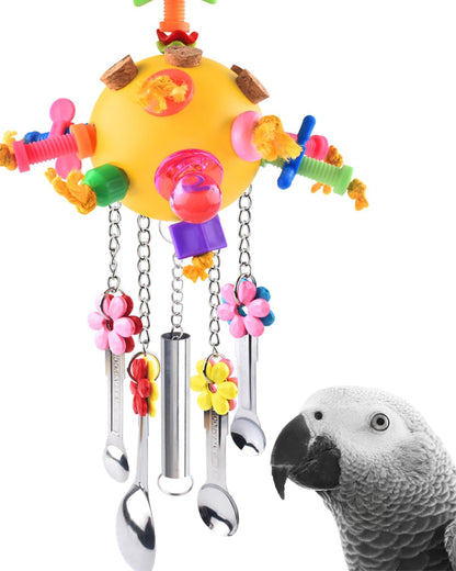 KATUMO Bird Toys Pull Spoons Colorful Acrylic Stick Toys Parrot Chew Toy for Amazon Parrot, African
