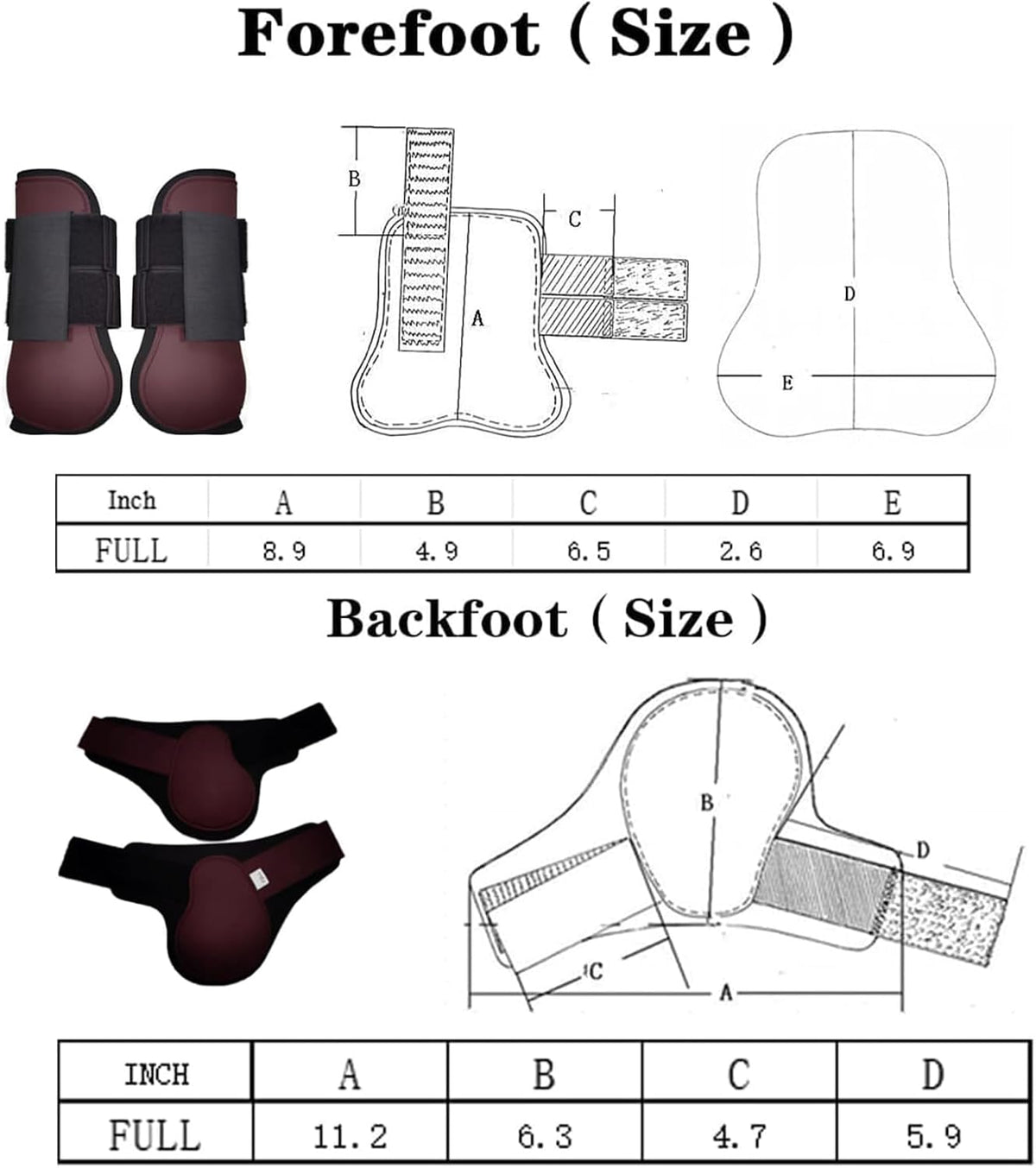 Horse Tendon Boots Set of 4 Open Front & Fetlock Boot for Horses Professional Sport Protection