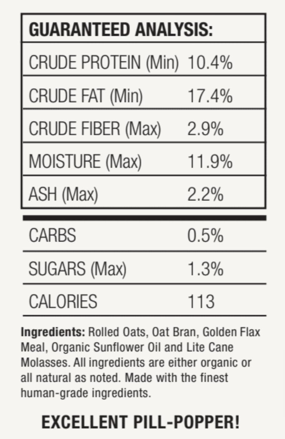 Horse Treats, Original Flavor, A Softer Cookie/Pill Popper Made w/Lite Molasses, Low Carb/Sugar