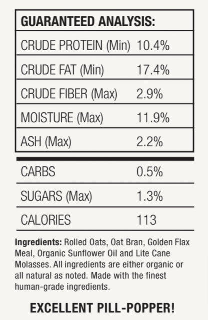 Horse Treats, Original Flavor, A Softer Cookie/Pill Popper Made w/Lite Molasses, Low Carb/Sugar