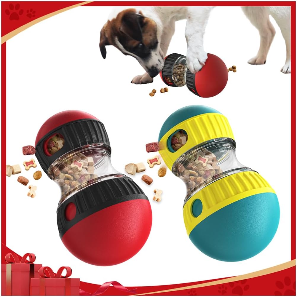 Dog Puzzle Toys, Rolling Treat Dispensing Ball, Brain Stimulation & Slow Feeder, Dog Enrichment