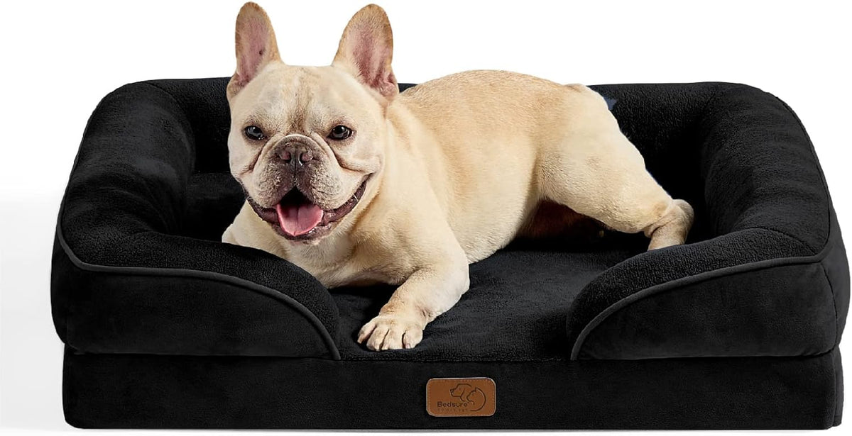 Bedsure Orthopedic Dog Bed Medium Size Dogs - Washable Medium Dog Cat Bed Waterproof, Comfort Pet