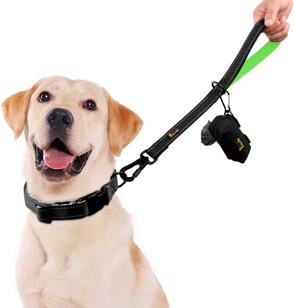 PLUTUS PET Short Training Dog Leash with Padded Handle for Medium Large Big Dogs,18 Inch Heavy Duty