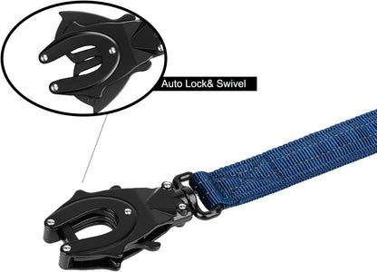 ICEFANG Tactical Dog Leash,K9 Training Walking Bungee Lead with 2 Control Handle,Heavy Duty Quick