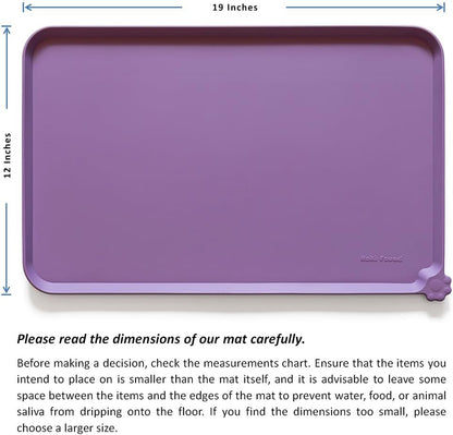 Hoki Found Silicone Pet Food Mats Tray - High-Lips Pet Dog Cat Bowl Mats - Pet Feeding Mat