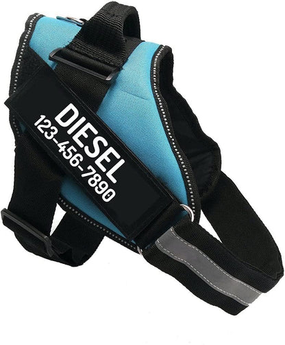 PawPawify Custom No Pull Dog Harness with Name and Phone Number, Heavy Duty Personalized Pet Vest
