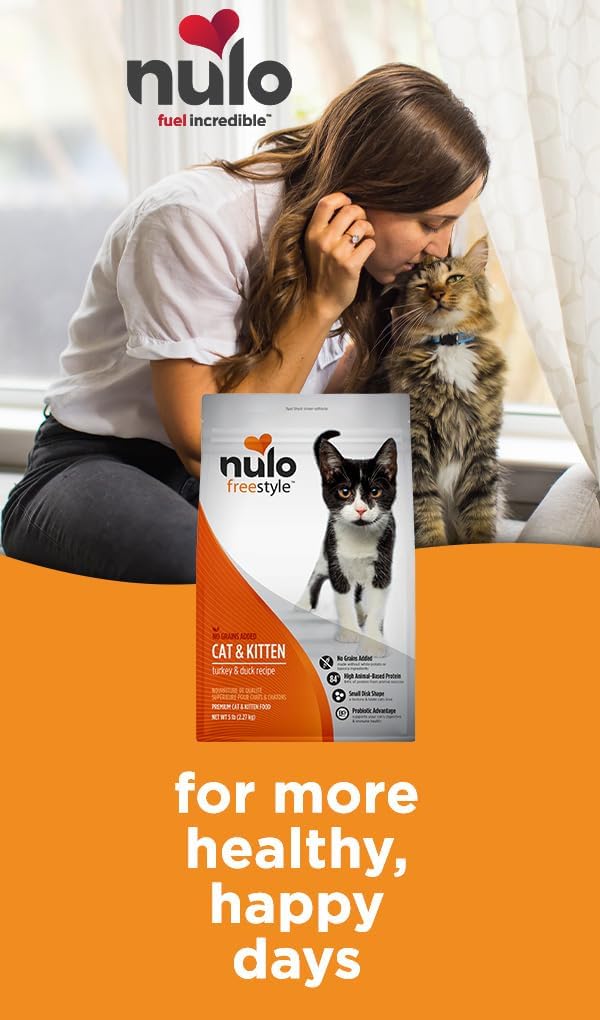 Nulo FreeStyle High Protein Cat & Kitten Food, Turkey & Duck Recipe - Natural Grain-Free Dry Cat