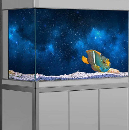 36X20IN Starry Aquarium Background, Art Starry Fish Tank Decorations Background, with 8 EVA