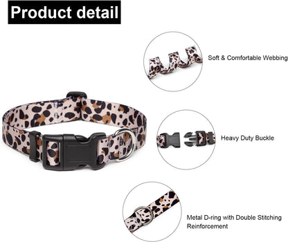 Mercano Adjustable Dog Collar - Special Design Patterns, Soft Nylon Comfortable Durable Pet Collar